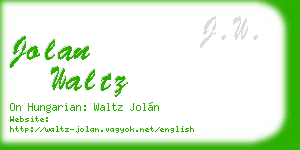 jolan waltz business card